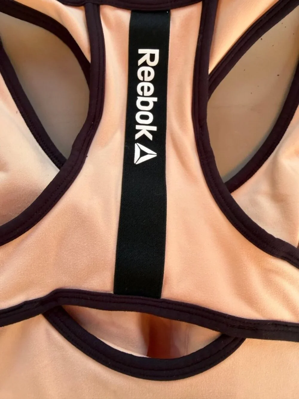 Women's Reebok Large Peach Sports Bra Racerback Dress